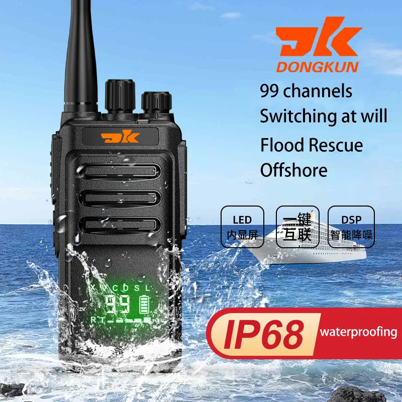 Handheld 10W DK-H6 Two-Way Radio Custom Wireless Full Band Talkie-Walkie with Long Ran Battery Operated